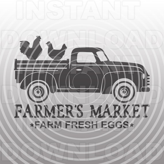 Download Farmers Market Sign Svg Filechicken Svgvintage Old Truck Etsy PSD Mockup Templates