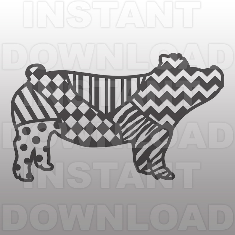Download Show Pig Zentangle Wild Pattern SVG File4-H Stockshow SVG ...