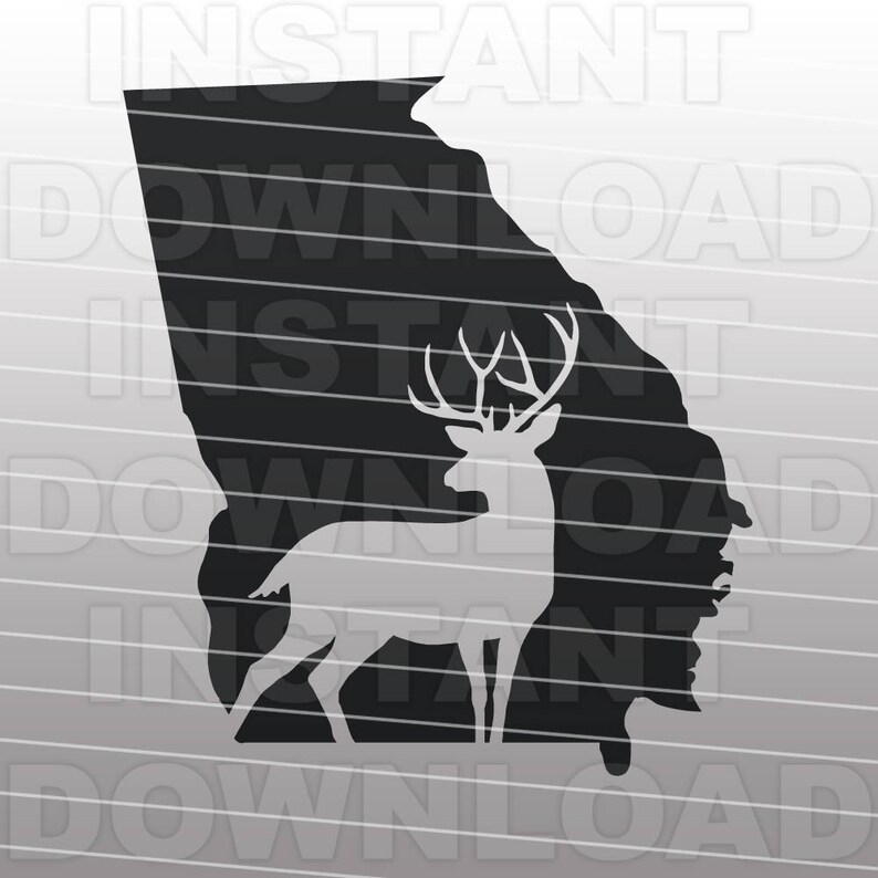 Download Deer Hunting Buck Georgia SVG File Cutting Template-Clip ...