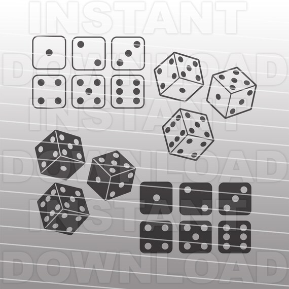 Dice Svg Filegambling Svgcasino Svgbunco Svg Vector Clip Etsy