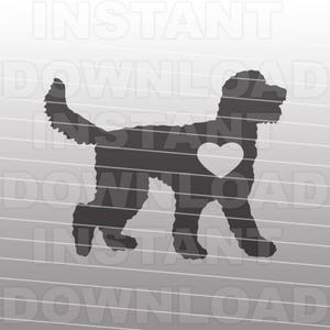 Goldendoodle Heart SVG File,Labradoodle Heart SVG -Plantilla de corte-Arte vectorial para uso comercial/personal-Cricut,Cameo,Silueta,Cortar archivo