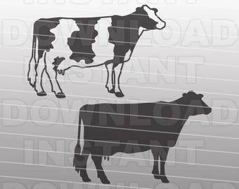 Holstein Dairy Cow SVG File,Cow svg,Livestock SVG-Vector Clip Art for Commercial & Personal Use-Cricut,Cameo,Sizzix,Pazzles,Silhouette,Vinyl