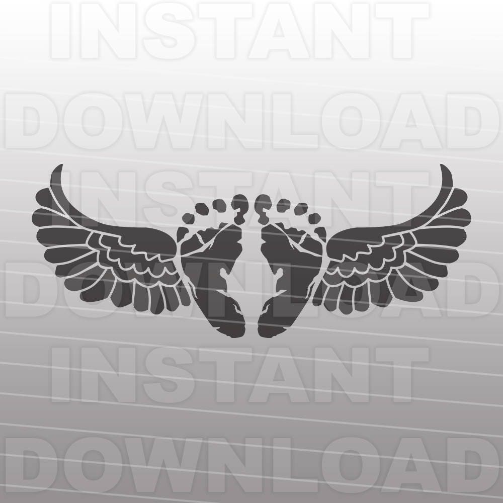 Free Baby Feet With Angel Wings Svg Free Baby Feet With Angel Wings Svg