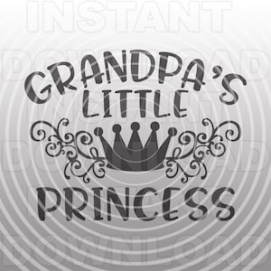 Opas kleine Prinzessin SVG, Kleinkind kleines Mädchen svg, niedliche Girly Bodysuit svg,-kommerzielle & persönlichen Gebrauch- Cricut,Silhouette Cameo,Vinyl svg