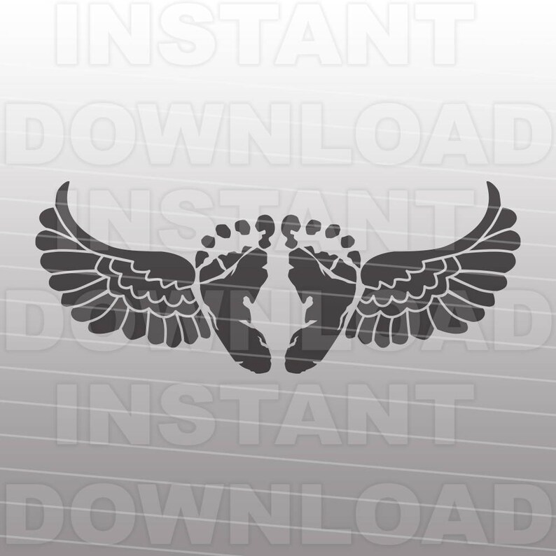 Download Baby Feet SVG FilesAngel Wings SVG FileMemorial svg | Etsy