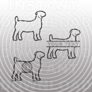 Boer Goat SVG File,Show Goat Outline SVG,Livestock svg -Commercial & Personal Use- vector art for Cricut,Silhouette Cameo,Decal