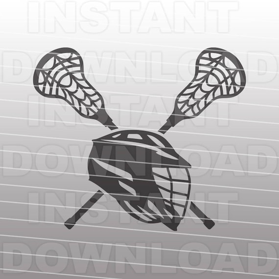 Lacrosse Symbol Stick Helmet SVG File Cricut Svgsilhouette Etsy