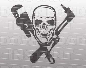 Welder Skull SVG File,Pipefitter Skull SVG File,Union SVG File-Cut File-Vector Clip Art-Commercial & Personal Use-Cricut,Cameo,Silhouette