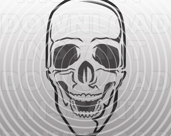 Human Skull SVG File - Vector Clip Art for Commercial & Personal Use - Cricut File, Silhouette Cameo File, Vinyl Cut File