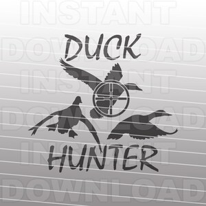 Duck Hunter SVG-Datei, Duck Jagd SVG, Jagd Ziel SVG, SVG-Datei für Cricut, SVG für Silhouette - Vektorkunst kommerziellen und persönlichen Gebrauch-