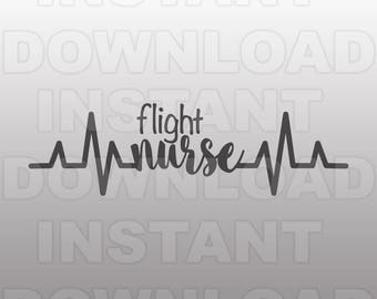 Heartbeat Pulse EKG Strip Flight Nurse SVG File,Nursing SVG -Commercial & Personal Use- Vector Art svg for Cricut Designs,Silhouette Cameo