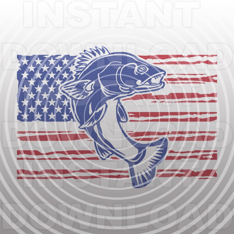 Download USA Walleye Fishing SVG FileUSA Yellow Pike svg File ...