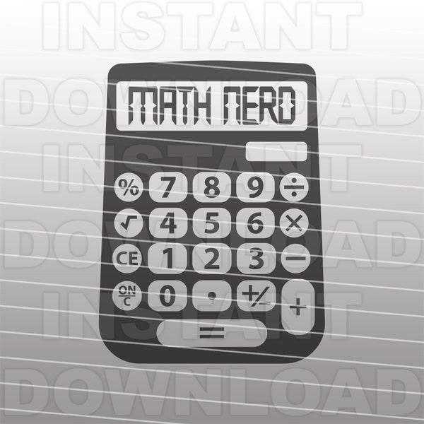 Math Nerd with Calculator SVG File,Math is Fun SVG,I Love Math SVG -Vector Art Commercial & Personal Use- Cricut,Silhouette Cameo,vinyl svg