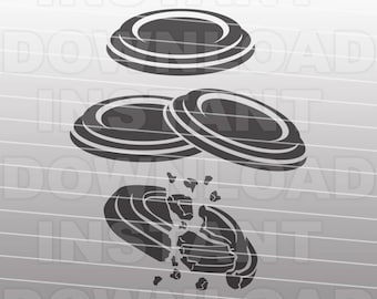 Clay Target SVG File,Trapshooting SVG File,Skeet Shooting SVG -Personal & Commercial Use- cricut svg,silhouette svg,svg cuts,vector svg