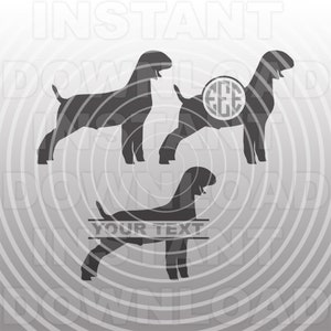 Boer Goat SVG File,Show Wether Goat SVG,Market Goat svg,Livestock svg -Vector Art Commercial/Personal Use- Cricut,Silhouette,Cameo,Vinyl