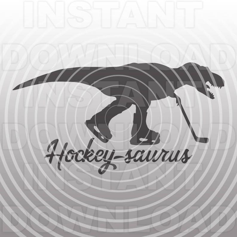 Download Funny Hockey Hockeysaurus SVG FileDinosaur svgHockey T ...