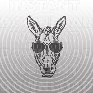 Esel mit Sonnenbrille SVG-Datei,Mule mit Sonnenbrille SVG-Datei-Vector Art kommerzielle & persönliche Nutzung- Cricut,Silhouette,Cameo,Vinyl Cut File
