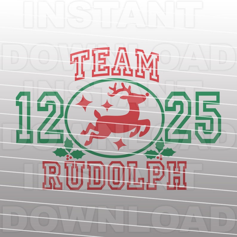 Download Team Rudolph Reindeer Christmas SVG File Commercial & | Etsy