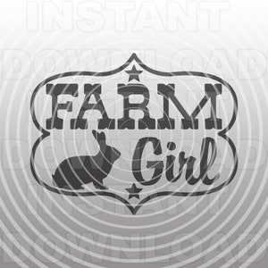 Fichier SVG de lapin de fille de ferme, Show Rabbit SVG, Livestock SVG -Vector Art Commercial &Personal Use-Cricut,Cameo,Silhouette,Vinyl Decal