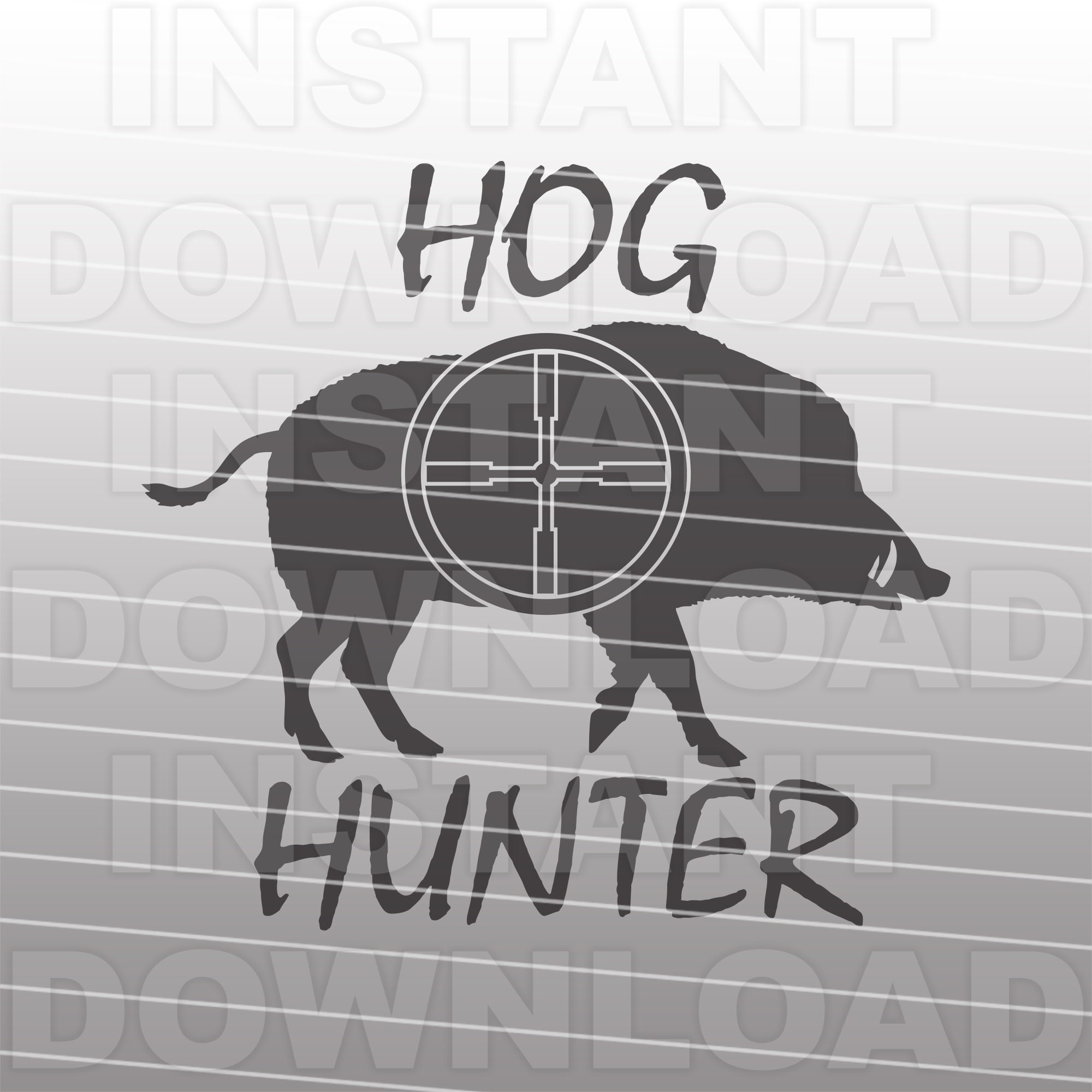 Hog Hunter Svg Filewild Boar Hunting Target Svg Vector Art Etsy