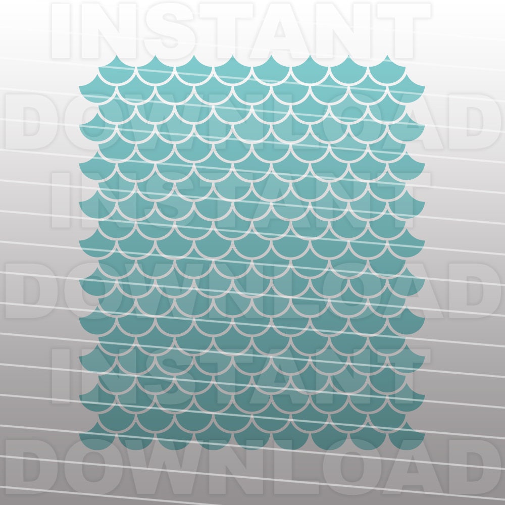 Mermaid Scales SVG FileScalloped Pattern SVG File ...