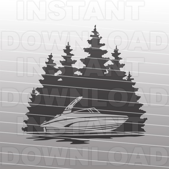 Speed Boat SVG, Speed Boat Silhouette Graphic by ETC Craft Store