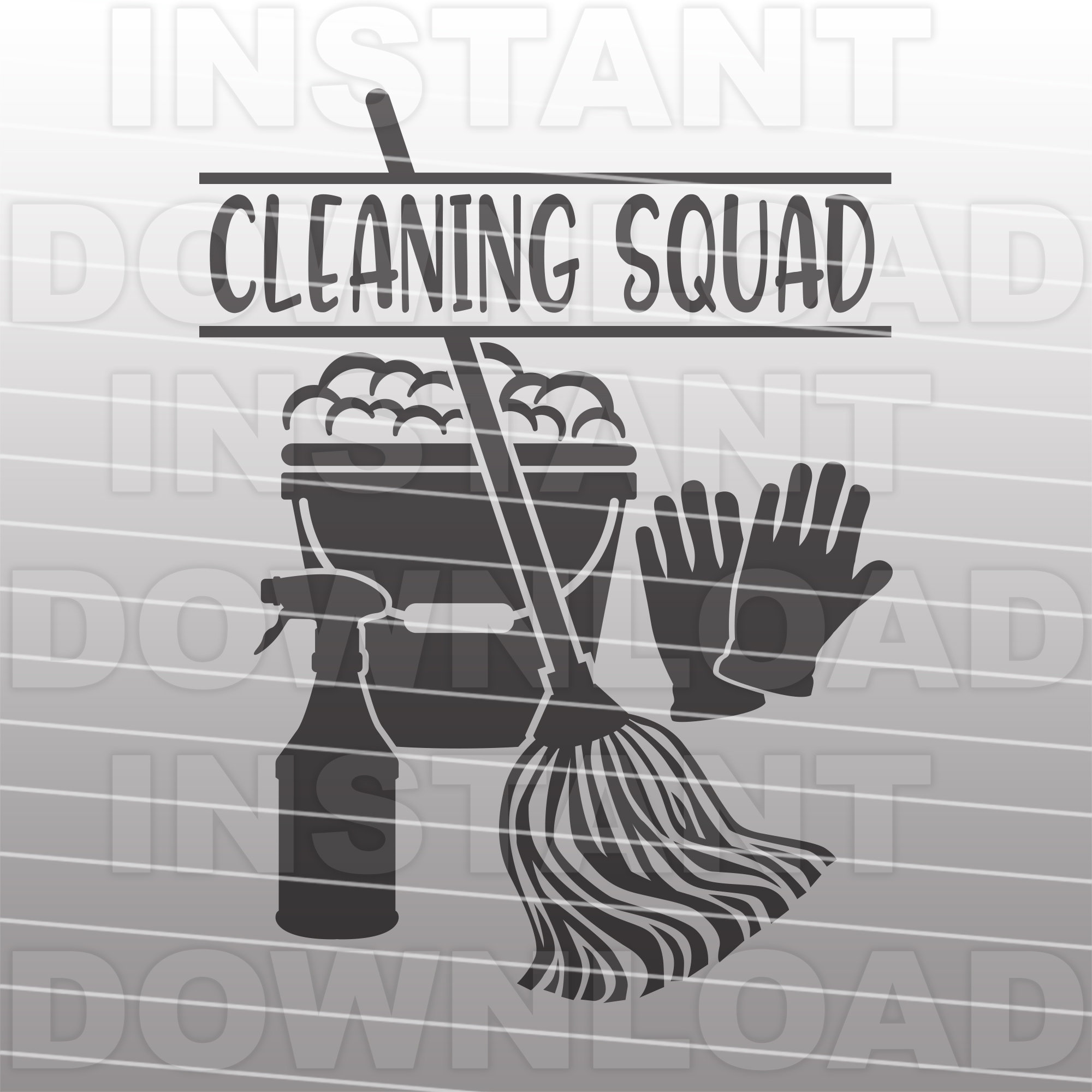 Cleaning Squad House Cleaning Logo SVG Filecleaning Supplies Etsy