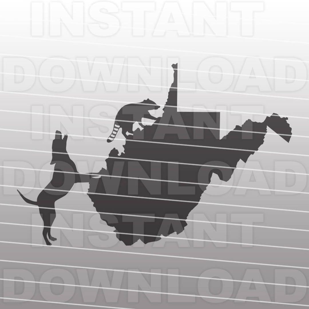 West Virginia Coon Hunting SVG File,raccoon SVG for Commercial