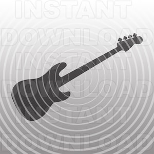 Basgitaar SVG-bestand snijden sjabloon-vector illustraties voor commercieel en persoonlijk gebruik-vector kunst-Cricut, Cameo, Sizzix, Pazzles, silhouet, vinyl