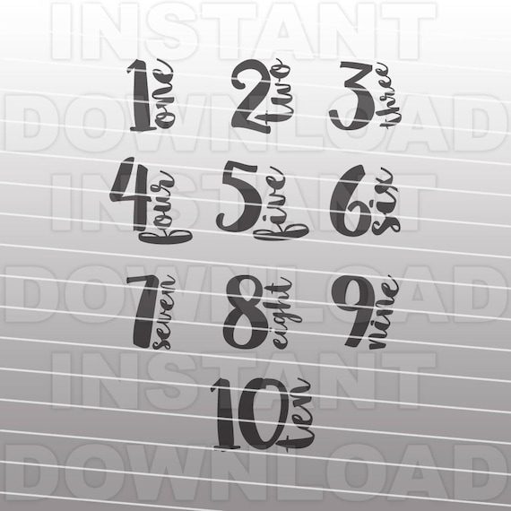 Birthday Numbers SVG File - Hand Drawn Numbers SVG -Commercial & Personal Use- Vector file for Cricut,svg file for Silhouette,vinyl cutting
