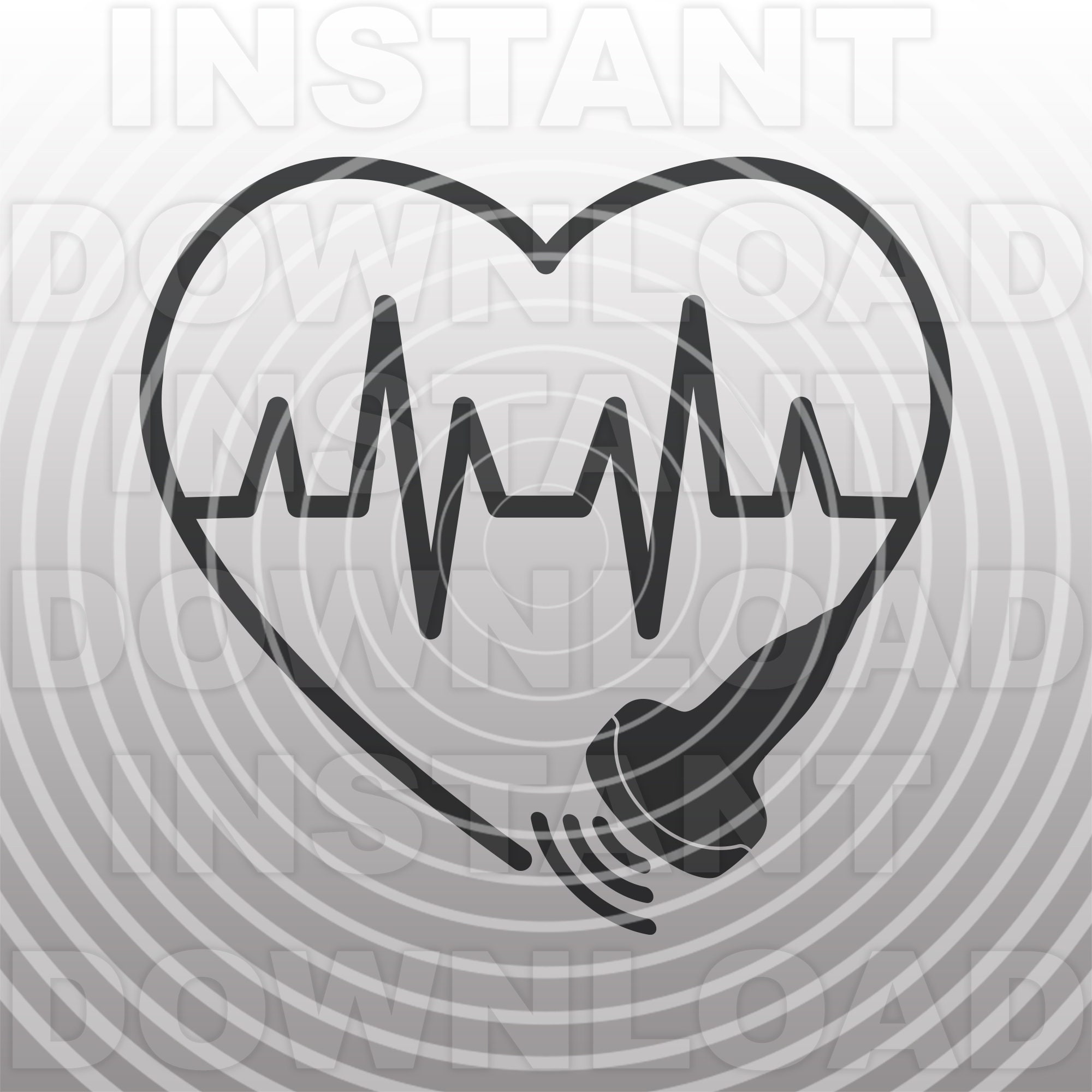 Heart Ultrasound Probe SVG FileHeartbeat EKG Pulse | Etsy