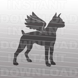 Boxer Dog Angel SVG File,Pet Memorial SVG,Angel Wings svg,Vector Art for Silhouette Cameo Cricut Cutter,For Commercial & Personal Use