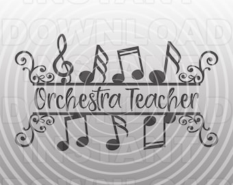 Orchestra Teacher SVG File,Music Teacher SVG,Symphony svg -Vector Clipart Commercial & Personal Use- Cricut,Silhouette Cameo,vinyl svg