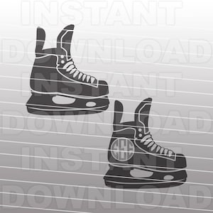 Hockey Ice Skates SVG File -Vector Clip Art for Commercial & Personal Use- SVG For Cricut,Silhouette Cameo,Iron On Vinyl Shirt Decal,htv
