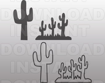 Cactus SVG File - Southwest SVG - Desert SVG - Commercial & Personal Use - Vector svg file for Cricut,svg file for Silhouette,vinyl cutting