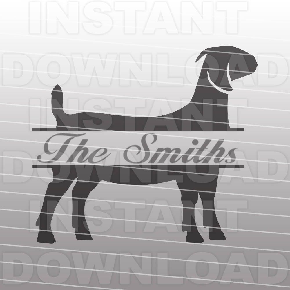 Download Boer Goat Split Monogram SVG FileFFA 4-H Livestock svg ...