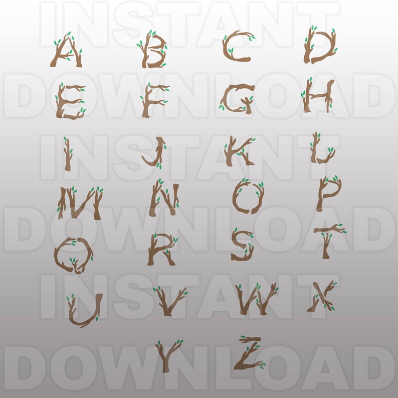 Rustic Font SVG Filerustic Alphabet Svgrustic Monogram - Etsy
