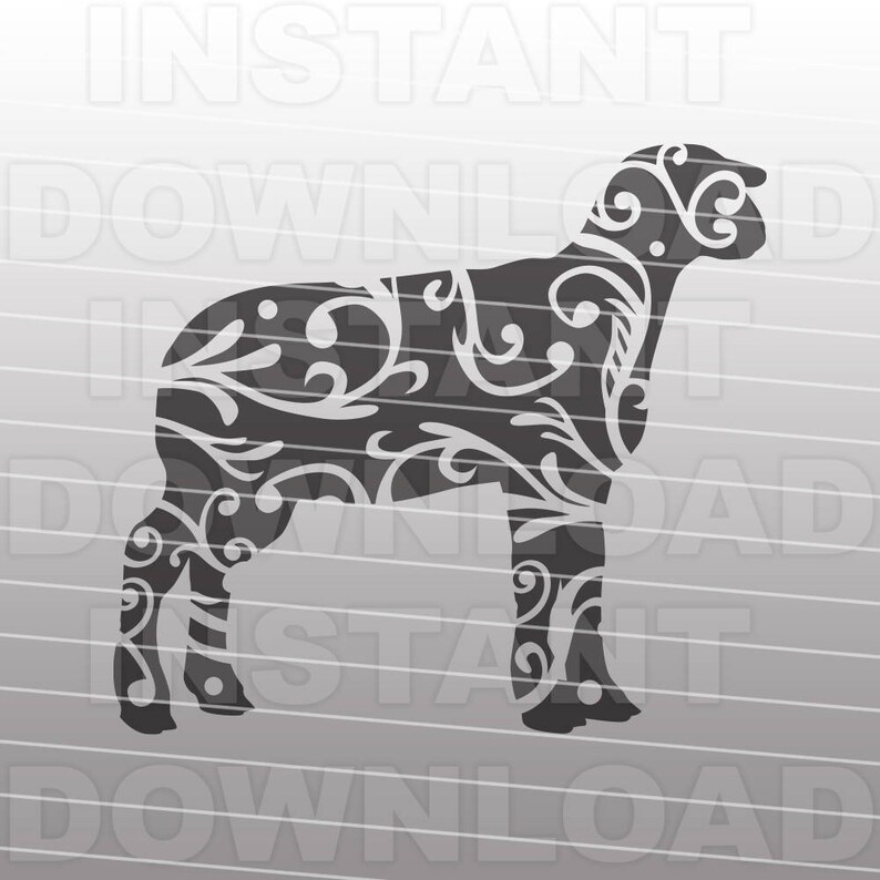 Download Ornate Sheep Farm Animal SVG FileLivestock SVG File For | Etsy