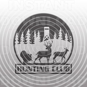 Archivo SVG del club de caza, Hunter SVG, Caza de ciervos svg, Caza de pavo SVG -Para uso comercial y personal- Cricut,Silhouette Cameo,plantilla de vinilo