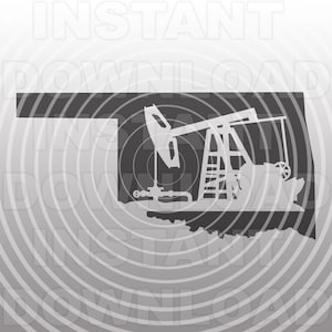 Oklahoma Oil Pipeline Pumpjack SVG File,Oilfield SVG,Pipeline svg -Vector Art Commercial & Personal Use- Cricut,Cameo,Silhouette,Vinyl Decal