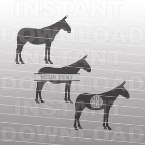 Fichier SVG Mule, animaux de la ferme SVG, bétail SVG - modèle de coupe - Vector Art Commercial & Personal Use - Cricut, Cameo, Silhouette, couper fichier