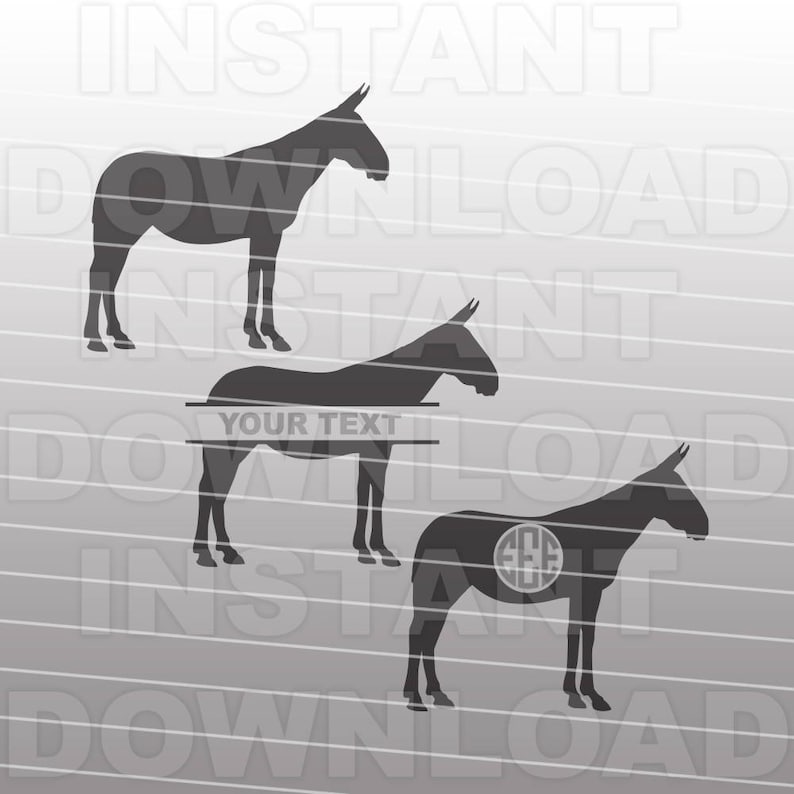 Mule SVG Filefarm Animals Svglivestock SVG cutting Etsy
