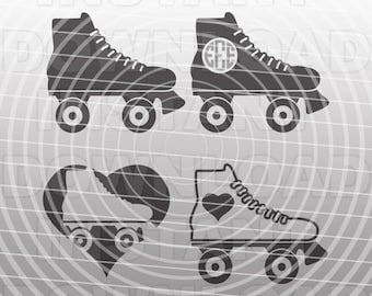 Roller Skates SVG File - Roller Derby SVG -Vector Art- Commercial & Personal Use - svg file for Cricut,svg file for Silhouette,vinyl cutting