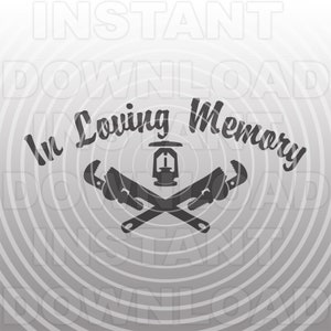 In Loving Memory Sprinkler Fitter SVG, Fire Sprinkler SVG File -Vector Art Commercial & Personal Use-Cricut,Silhouette,Cameo,Vinyl Decal