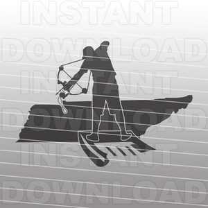 Tennessee Bowfishing Archivo SVG, Pesca con arco svg, Pescador con arco svg, Arte vectorial, Uso comercial y personal, Cricut, Cameo de silueta, Calcomanía de vinilo