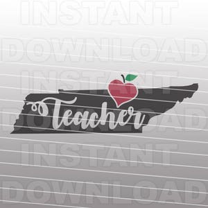 Leraar SVG-bestand, onderwijs SVG, Tennessee leraar SVG-vector kunst commercieel en persoonlijk gebruik-Cricut, silhouet, cameo, vinyl decal, opstrijkbare vinyl