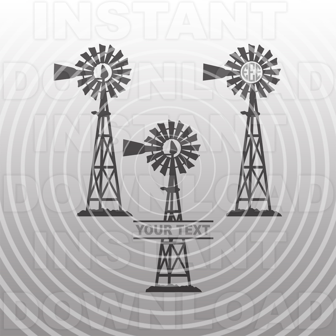Farming Farm Windmill SVG File -commercial & Personal Use- Svg for ...