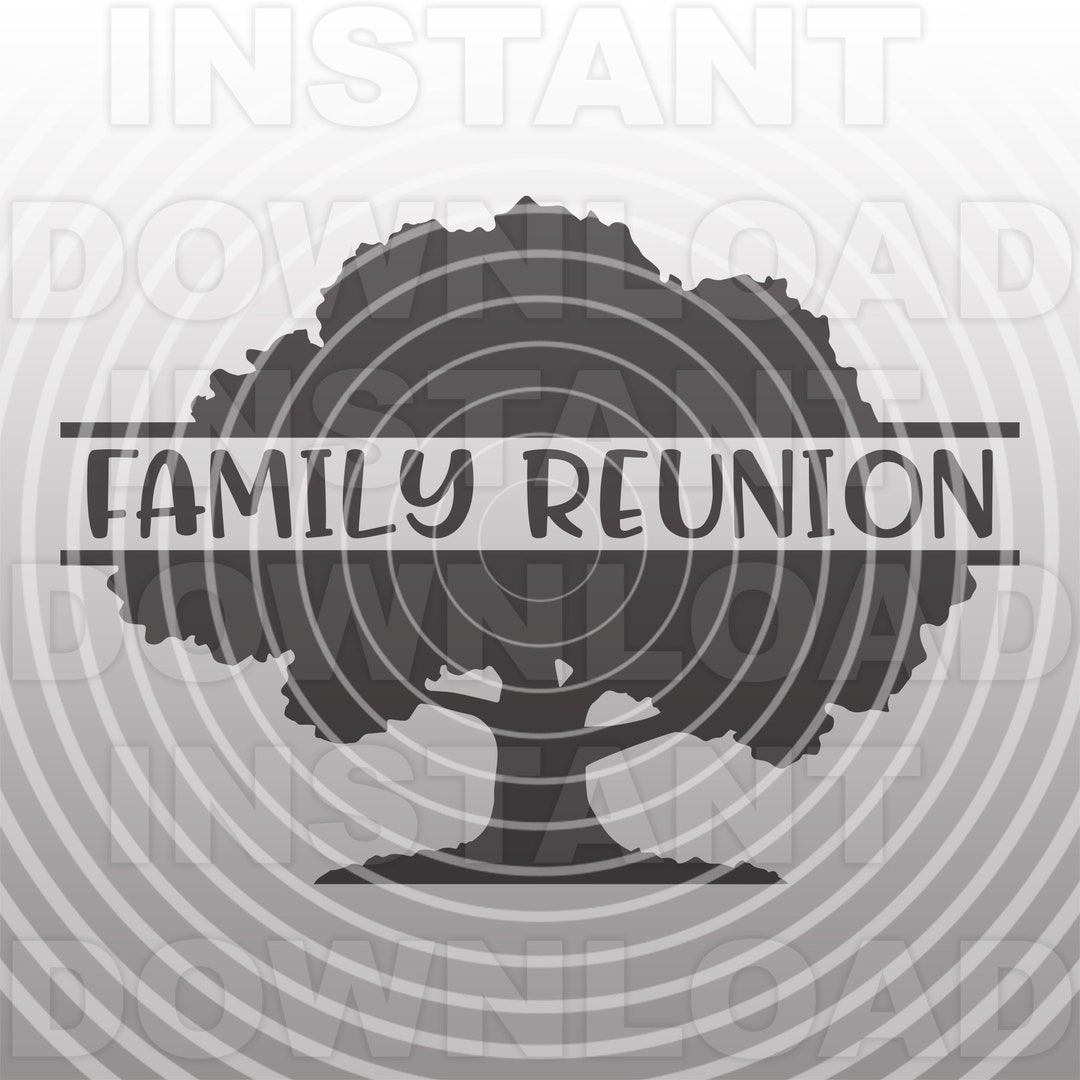 Family Reunion With Oak Tree SVG File,family Tree SVG -vector Art ...