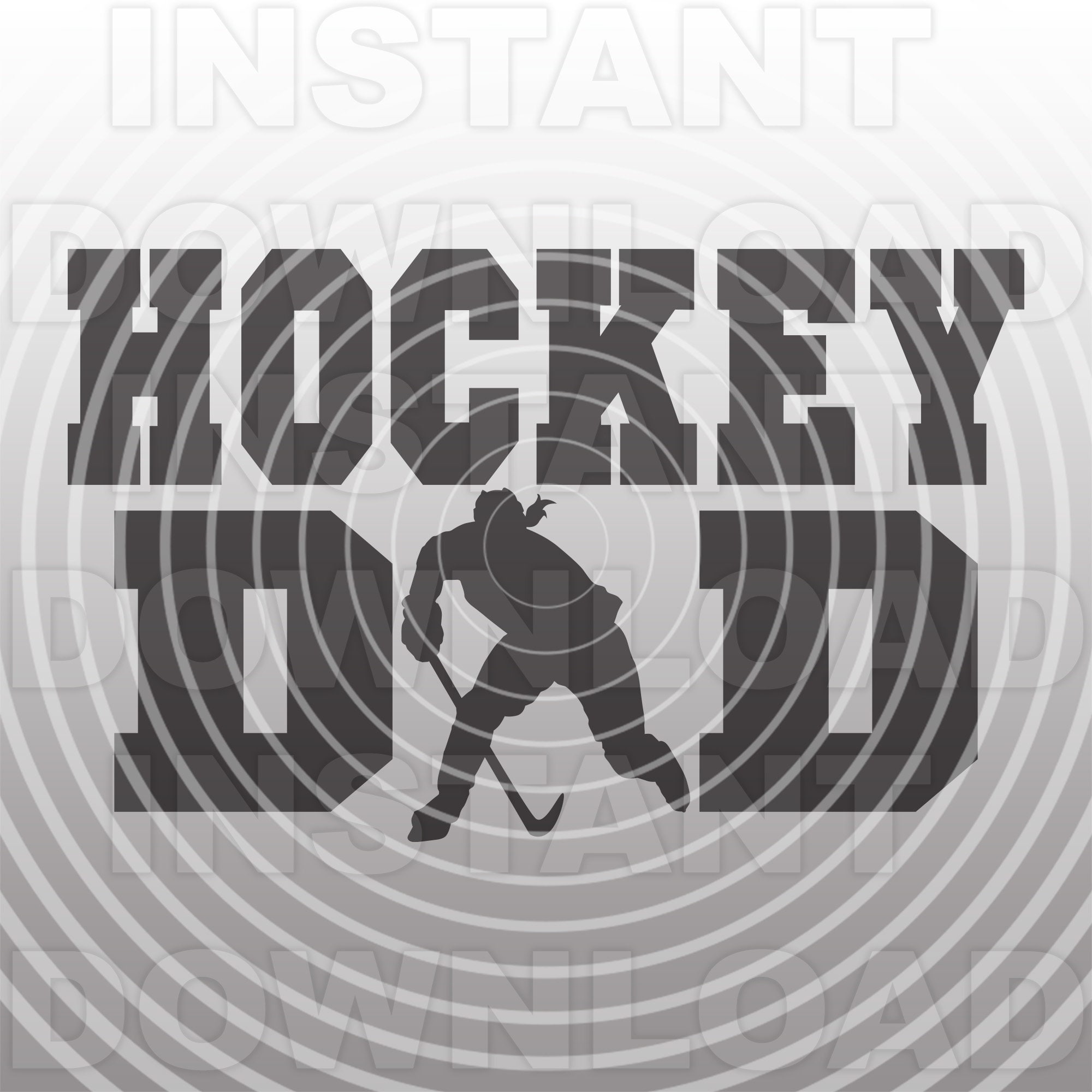 Ice Hockey Svg Hockey Player Silhouette Design Hockey Dad