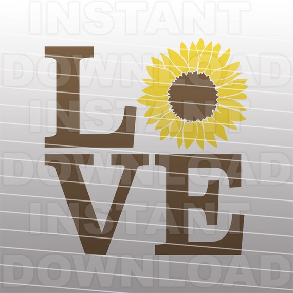 Download Love Sunflower SVG FileGardening SVG FileSVG Sunflower | Etsy